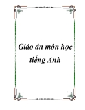 Giáo án môn học Tiếng anh