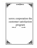 xerox corporation the customer satisfaction program