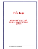 NHỮNG VẤN ĐỀ PHÁP LÍ NHÀ NƯỚC PHÁP QUYỀN