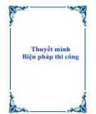 Thuyết minh về biện pháp thi công