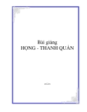 HỌNG - THANH QUẢN