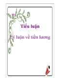 Tiểu luận: Lý luận về tiền lương