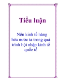 Tiểu luận: Nền kinh tế hàng hóa nước ta trong quá trình hội nhập kinh tế quốc tế