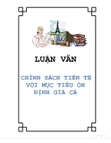 Đề tài: Chính sách Tiền tệ với mục tiêu ổn định giá cả