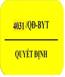 Quyết định số 4031/2001/QĐ-BYT