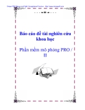 Báo cáo đề tài nghiên cứu khoa học: Phần mềm mô phỏng PRO / II