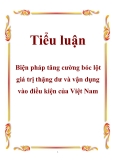 Tiểu luận: Biện pháp tăng cường bóc lột giá trị thặng dư và vận dụng vào điều kiện của Việt Nam