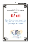 Đề tài: Khảo sát thực trạng sử dụng và tiềm năng phát triển của thẻ thanh toán tại thành phố Hồ Chí Minh