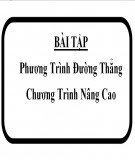 Bài tập phương trình đường thẳng - Chương trình nâng cao