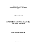 Luận văn " Phát triển thị trường trái phiếu giai đoạn 2008-2020"