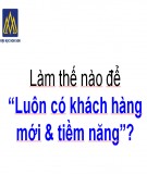 Thuyết trình: Làm thế nào để luôn có khách hàng mới và tiềm năng