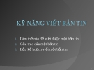 Kỹ năng viết bản tin