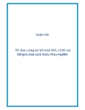 Luận văn: Tổ chức công tác kế toán NVL, CCDC tại Công ty may xuất khẩu Phương Mai