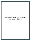 NHỮNG NÉT TIÊU BIỂU CỦA NỀN VĂN MINH VIỆT NAM