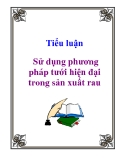 Tiểu luận: Sử dụng phương pháp tưới hiện đại trong sản xuất rau