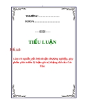 Tiểu luận: Làm rõ nguồn gốc lợi nhuận thương nghiệp, góp phần phát triển lý luận giá trị thặng dư của Các Mác