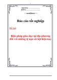 Chuyên đề thực tập : biện pháp giáo dục tại địa phương đối với những tệ nạn xã hội hiên nay