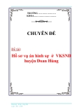 Chuyên đề: Hồ sơ vụ án hình sự  ở  VKSND huyện Đoan Hùng