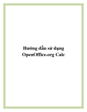 Hướng dẫn sử dụng OpenOffice.org Calc