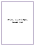 Hướng dẫn sử dụng word 2007 - Hồ Anh Thắng