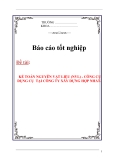 BÁO CÁO TỐT NGHIỆP: KẾ TOÁN NGUYÊN VẬT LIỆU (NVL) - CÔNG CỤ DỤNG CỤ  TẠI CÔNG TY XÂY DỰNG HỢP NHẤT