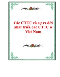 Các CTTC và sự ra đời phát triển các CTTC ở Việt Nam