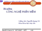 Bài giảng về môn Công Nghệ Phần mềm