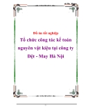 Đồ án tốt nghiệp Tổ chức công tác kế toán nguyên vật kiệu tại công ty Dệt - May Hà Nội