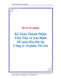 Đồ án tốt nghiệp Kế Toán Thành Phẩm Tiêu Thụ và Xác Định kết quả tiêu thụ tại Công ty cổ phần Tứ Gia