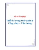 Đồ án tốt nghiệp Thiết kế trang Web quản lý Công chức – Tiền lương