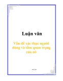 Luận văn Vấn đề xác thực người dùng và tầm quan trọng của nó