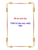 Đồ án môn học - Thiết kế nhà máy nhiệt điện