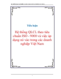 Tiểu luận "Hệ thống QLCL theo tiêu chuẩn ISO - 9000 và việc áp dụng nó vào trong các doanh nghiệp Việt Nam"