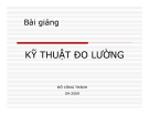 Bài giảng về Kỹ thuật đo lường