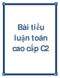 Bài tiểu luận toán cao cấp C2