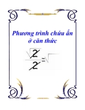 Phương trình chứa ẩn ở căn thức