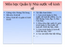 Quản lý Nhà nước về kinh tế