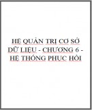 Hệ quản trị cơ sở dữ liệu - Chương 6 - Hệ thống phục hồi