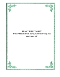 Luận văn tốt nghiêp “Phân tích tình đầu tư phát triển trên địa bàn huyện Đồng Hỷ”