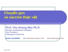 CHUYỂN GEN VÀ VACCINE THỰC VẬT