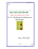 Báo cáo chuyên đề "Hệ thống quản lý chất lượng nước mắm Phú Quốc"