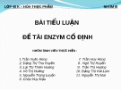 Đề tài " Enzym cố định "