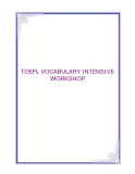 TOEFL VOCABULARY INTENSIVE WORKSHOP