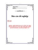 Báo cáo tốt nghiệp- Những biện pháp quản lý công tác bồi dưỡng đội ngũ giáo viên tiểu học tỉnh KonTum trong giai đoạn hiện nay