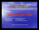 BÀI GIẢNG MÔN HỌC LÝ THUYẾT TÀU (DÀNH CHO SINH VIÊN NGÀNH KHÔNG CHUYÊN)