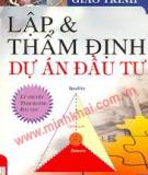 Bài tập Thiết lập và thẩm định dự án đầu tư (Có đáp án)