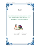 Đề tài: Giải pháp, chính sách Marrketing nhằm thu hút khách  sử dụng dịch vụ của khách sạn Cap Saint Jacques