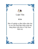 Đề tài “Bàn về nghiệp vụ Bảo hiểm nhân thọ và các loại hình Bảo hiểm nhân thọ đang được triển khai ở Việt Nam hiện nay”