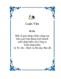 Đề tài "Một số giải pháp nhằm nâng cao hiệu quả hoạt động kinh doanh xuất nhập khẩu của Công ty Xuất nhập khẩu và T vấn - Dịch vụ Đo đạc Bản đồ "