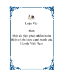 Đề tài “Một số biện pháp nhằm hoàn thiện chiến lược cạnh tranh của Honda Việt Nam”